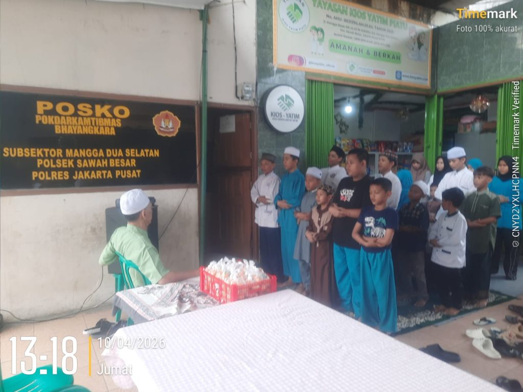 YAYASAN KIOS YATIM PIATU MENJALANKAN KEGIATAN ,JUMAT BERKAH KE 283 , 10 APRIL 2026 MANGGA DUA SELATAN – JAKARTA PUSAT