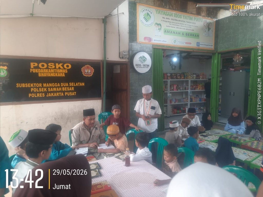 YAYASAN KIOS YATIM PIATU MENJALANKAN KEGIATAN ,JUMAT BERKAH KE 290 , 29 MEI 2026 MANGGA DUA SELATAN – JAKARTA PUSAT