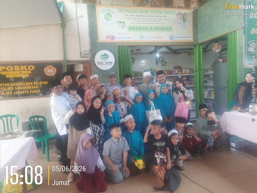 YAYASAN KIOS YATIM PIATU MENJALANKAN KEGIATAN ,JUMAT BERKAH KE 291 , 05 JUNI 2026 MANGGA DUA SELATAN – JAKARTA PUSAT