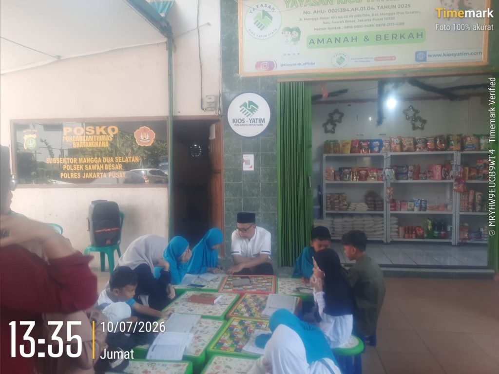 YAYASAN KIOS YATIM PIATU MENJALANKAN KEGIATAN ,JUMAT BERKAH KE 296 , 10 JULI 2026 MANGGA DUA SELATAN – JAKARTA PUSAT